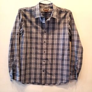Michael Kors Mens‎ Blue Cotton Button Dress Shirt XL